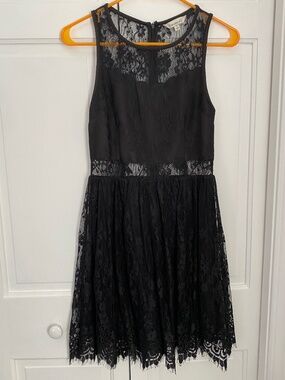 Francesca’s Black Lace Dress